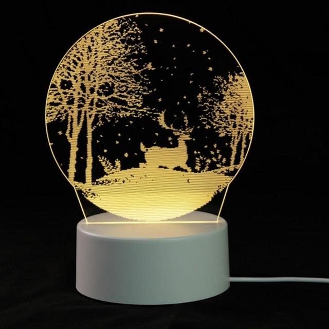 3D Lamp 3 Color Changing LED Light - Homsdream