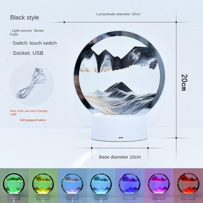 7 Colors USB Sandscape Table Lamp - Homsdream