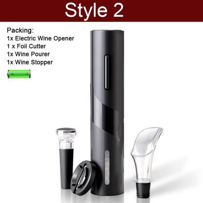 Homsdream™ Corkscrew Pro: Electric Wine Opener Set with Bottle Opener Stand