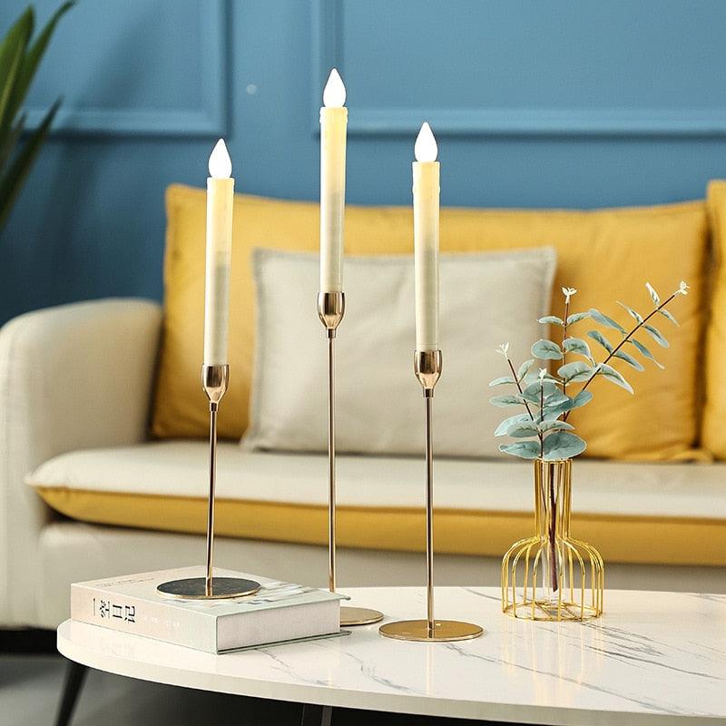 Ins Luxury Metal Candle Holders Candlestick Fashion Wedding Table Candle Stand Exquisite Candlestick Christmas Table Home Decor - Homsdream