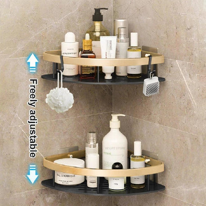 Homsdream™  Bathroom Corner Shelf without Drilling Rustproof Space Aluminum Shower Storage Rack Shampoo Holder  Bathroom Accessories - Homsdream