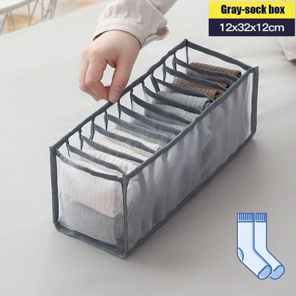 Jeans Compartment Storage Box Closet Clothes Drawer Mesh Separation Box Stacking Pants Drawer Divider Can Washed Home Organizer - Homsdream