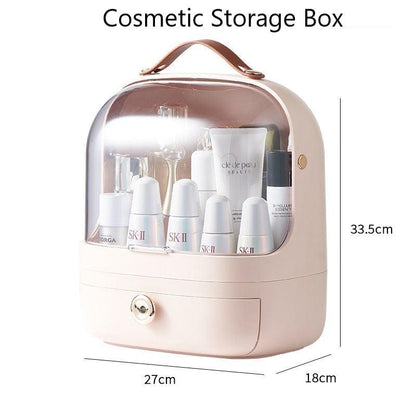 Luxury Desktop Cosmetics Storage Box Dust-proof Makeup Organizer For Cotton Pads Swabs Bathroom Jewelry Organizer for Cosmetics - Homsdream