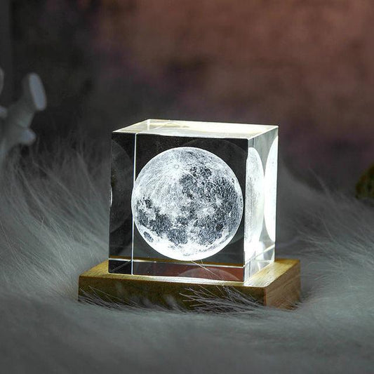 3D Moon Cube LED Night Light - Homsdream