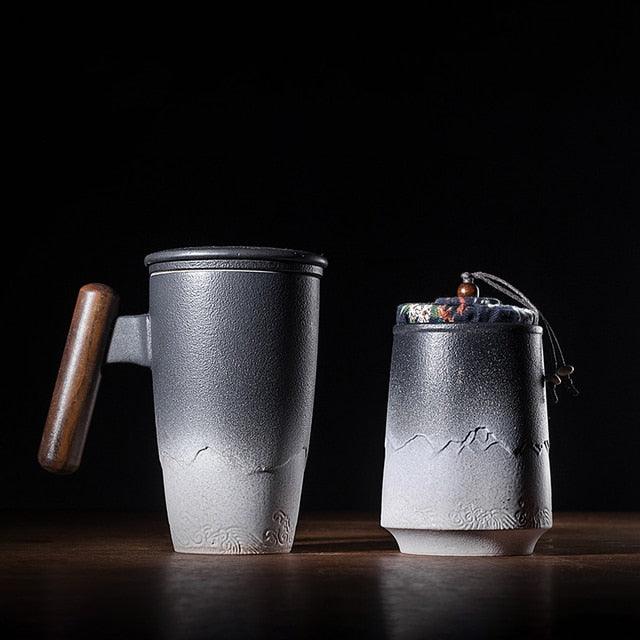 Retro Ceramic Coffee Mug Set - Homsdream