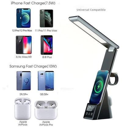 Desk Lamp with Wireless Charger and Timer