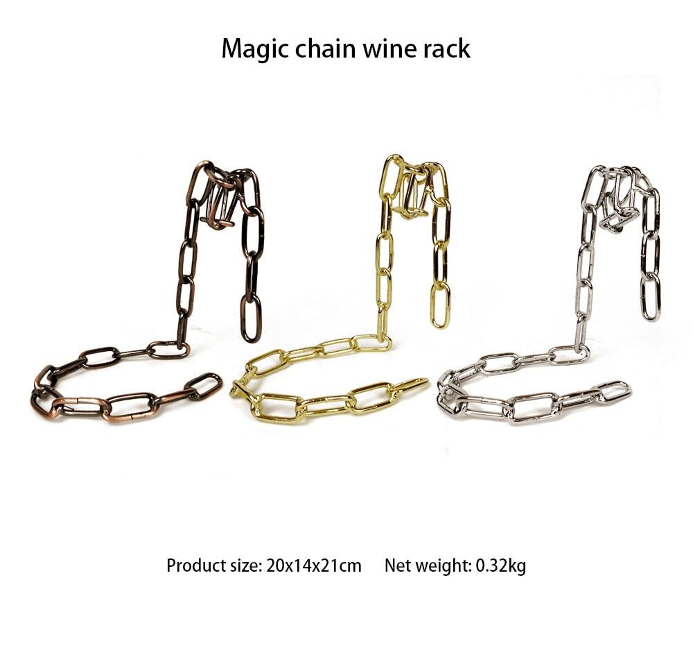 Metal Chain Hanging Wine Rack - Homsdream