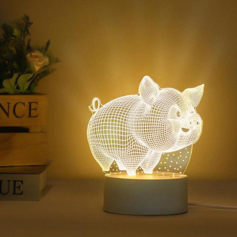 3D Lamp 3 Color Changing LED Light - Homsdream