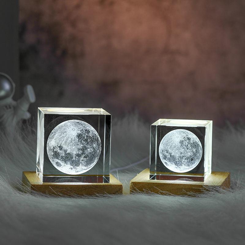 3D Moon Cube LED Night Light - Homsdream