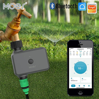 Moes Bluetooth Garden Watering Timers Smart Drip Irrigation Rain Delay Programmable Controller Tuya Automatic Valve Alexa Voice - Homsdream