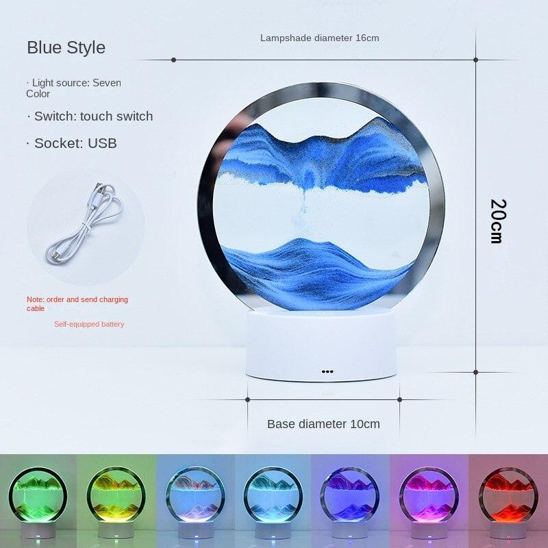 7 Colors USB Sandscape Table Lamp - Homsdream